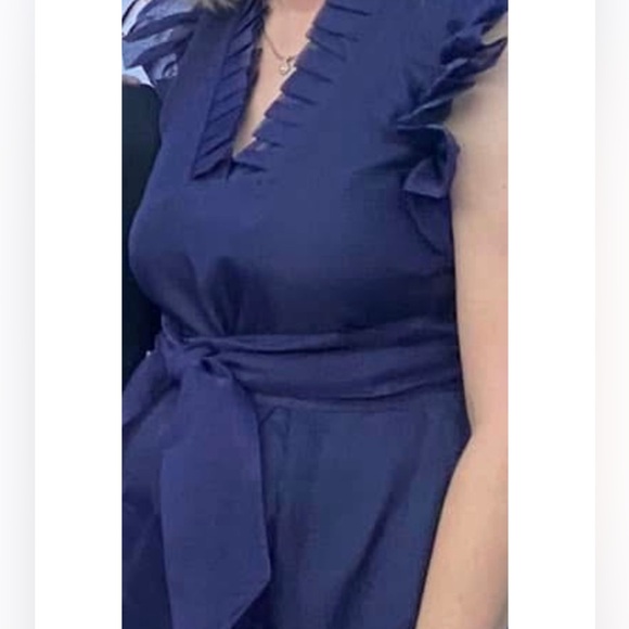 🌟SUE SARTOR🌟 Navy Formal Firenze Dress - Picture 2 of 10